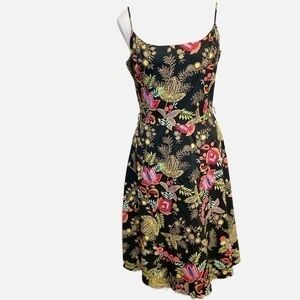 Jessica Howard Vintage Black Floral Dress